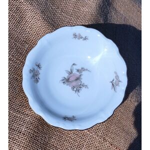 Johann Haviland Sepia Rose 5" Dessert Fruit Sauce Bowl Bavaria Germany Vintage